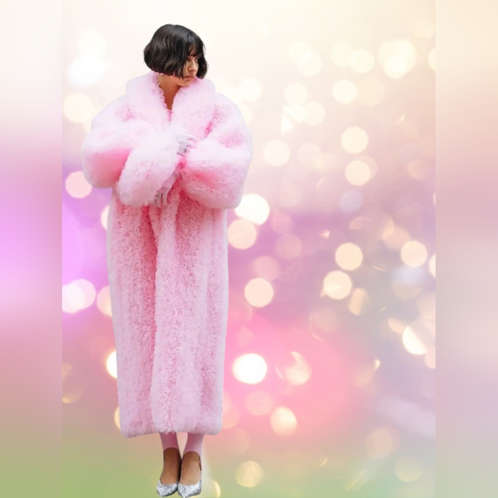 Luxe Fluffy Pink Tulle Maxi Coat ($795.00 Or Best Reasonable Offer)